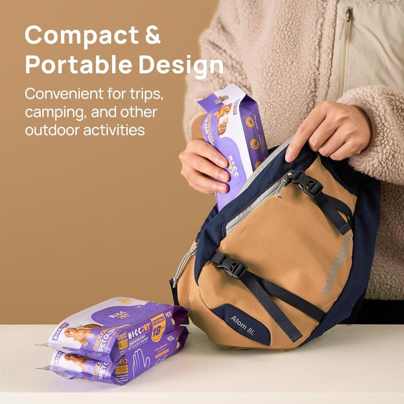 Pawse USA® Plant-Based Pet Bathing Glove Wipes (20 pcs)